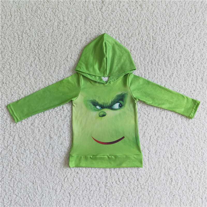 BT0051 Boys grinch green long-sleeved top