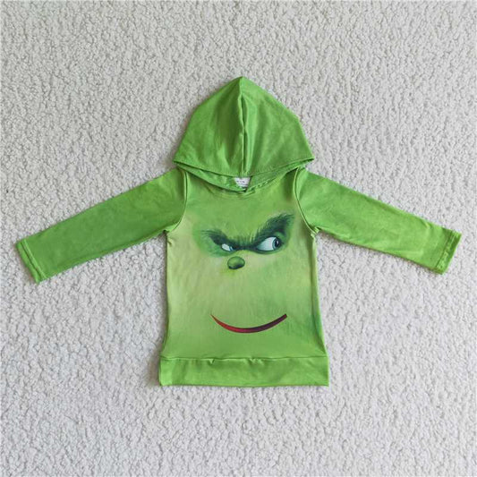 BT0051 Boys grinch green long-sleeved top