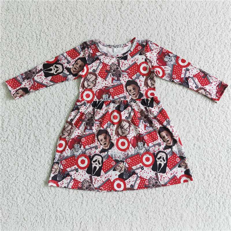 GLD0038  Baby girls Halloween circle dresses