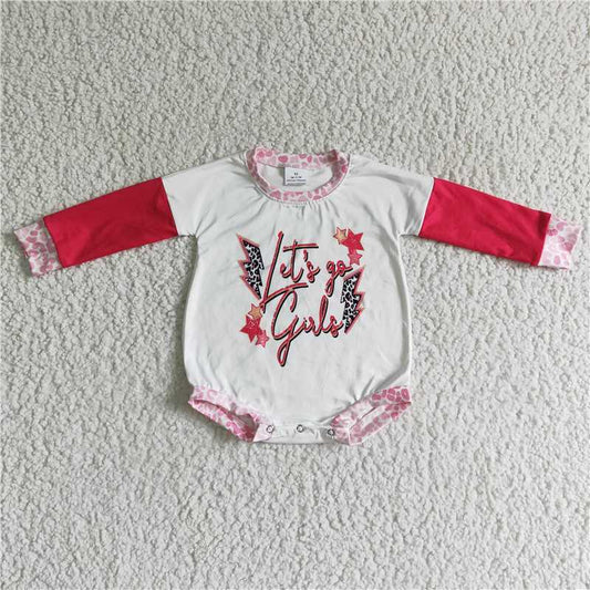 RTS LR0149 Leopard print lightning star letter long sleeve jumpsuit