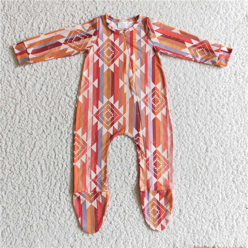 RTS LR0168 Colorful striped geometric long-sleeved jumpsuit