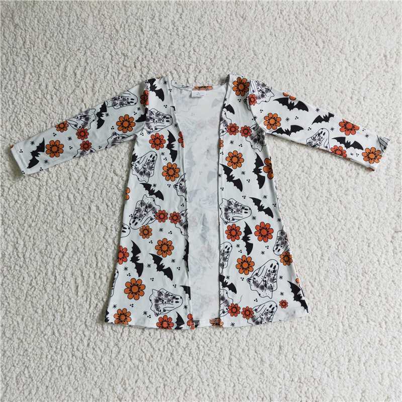 GT0042  Baby girls Halloween ghost flower jackets cardigans