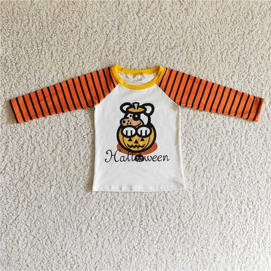 BT0054 Baby boys Halloween pumpkin shirts