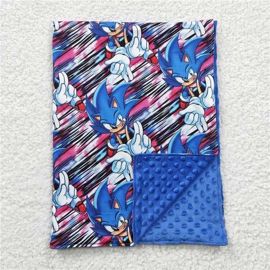 BL0038  Baby Kids Cartoon Blue Blankets