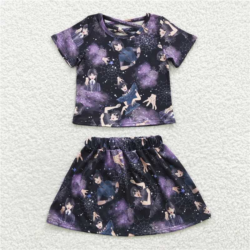 Baby Girls Movie Cartoon Black Skirts Clothes Sets