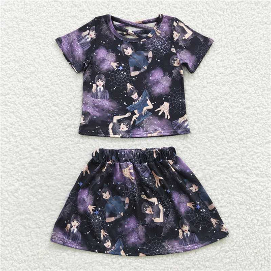 Baby Girls Movie Cartoon Black Skirts Clothes Sets