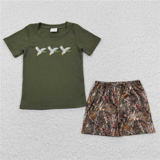 BSSO0238 Baby Boys Camo Duck Summer Shorts Sets