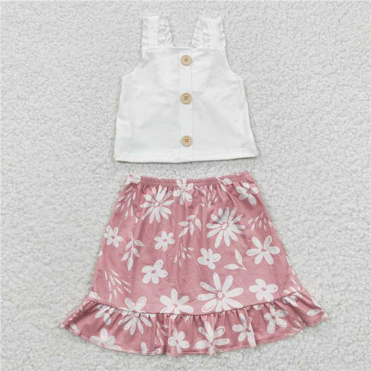 Baby Girls Strap Top Skirts Summer Shorts Sets