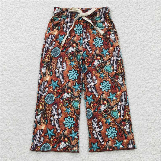 P0139  Baby Girls Western Elastic Bottom Pants