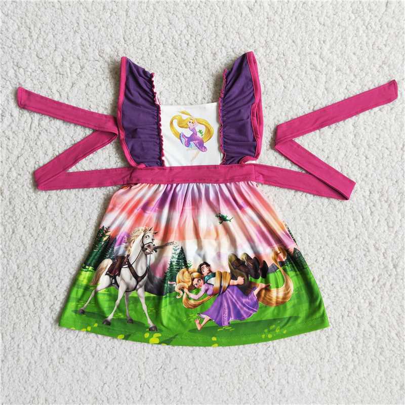 E5-28  Pink cartoon soft dress