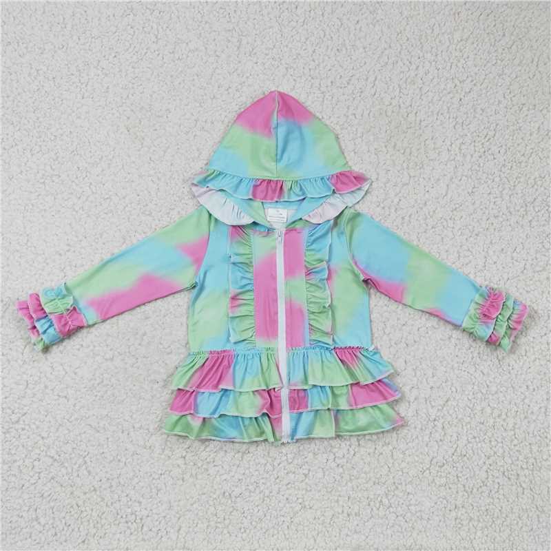 A23-16 Tie dye Zipper Cardigan