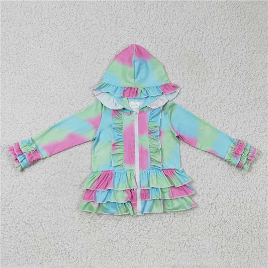A23-16 Tie dye Zipper Cardigan