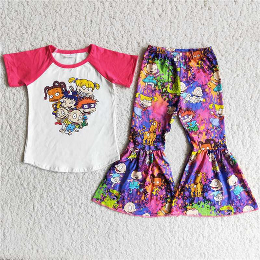 C1-4 Purple Rugrats braided doll short-sleeved top