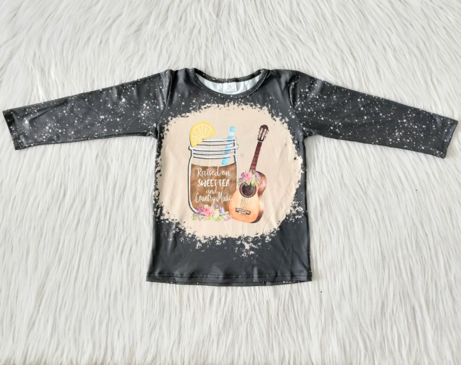 10.14 RTS NO MOQ （In stock）G3-4-4] Baby Boys Long Sleeve Top Guitar Long Sleeve Top