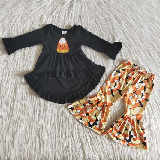 6 A18-26Girl Solid Tunic Candy Pants Outfit