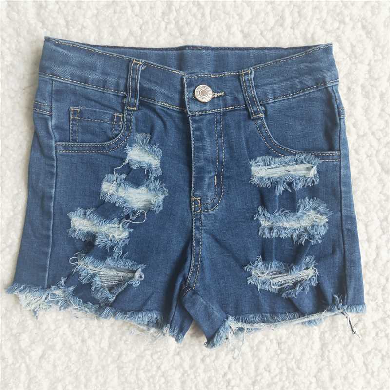C11-8  Baby Girls navy summer hot denim shorts