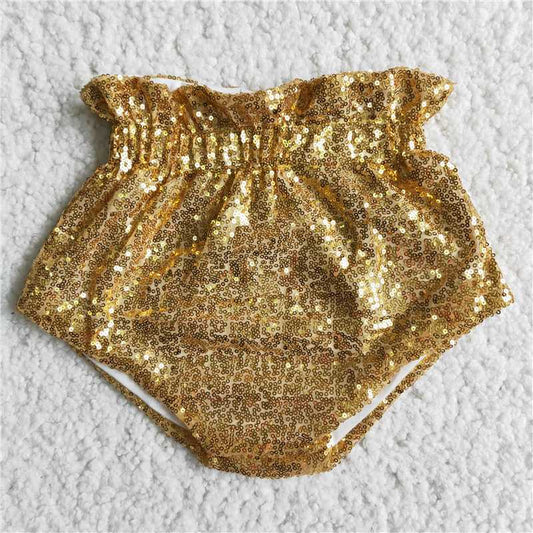 D9-3  Sequin golden baby bummie