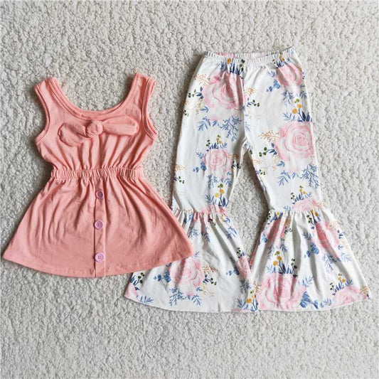 D8-15 Pink Bow Floral set