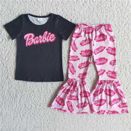 E2-19 baby girls bar bell pants set