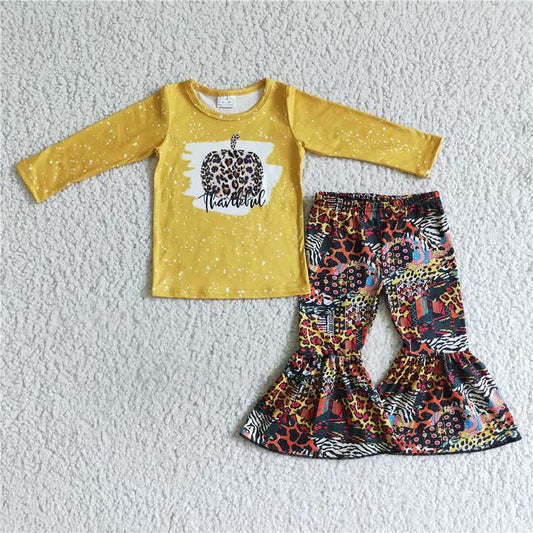 6 A3-16Pumpkin thanksful shirt leopard pants thanksgiving outfits