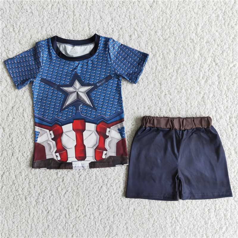 E12-12 Boys cartoon short sets