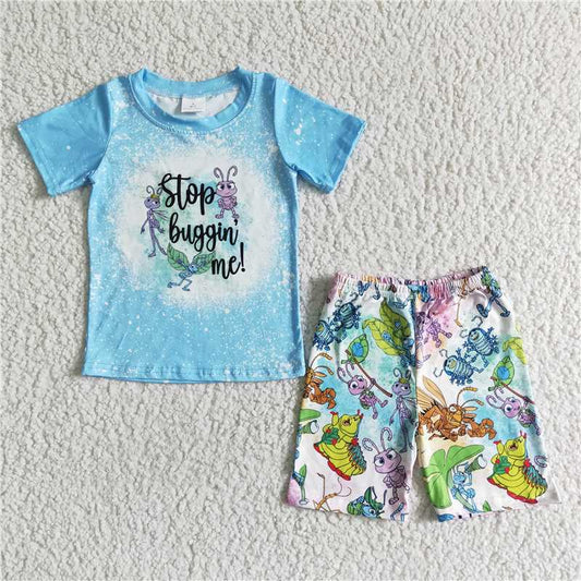 BSSO0047  Baby cartoon boy ant shorts sets