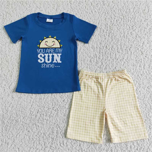 BSSO0057 You are my sunshine baby boys summer sets