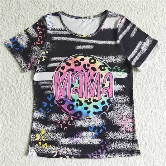 GT0003  Baby girls Mama and me tie dye short sleeve shirts(mommy and me)