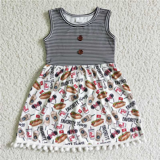GSD0110  Favorite things sleeveless girls summer dresses