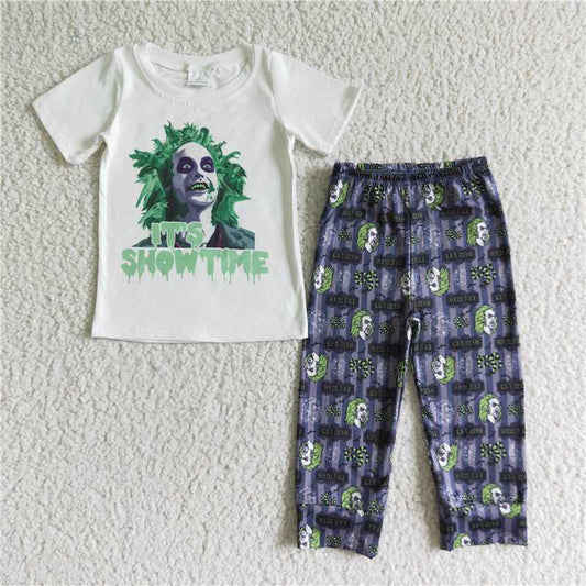 BSSO0084 Baby boys it's showtime Halloween pants clothes sets