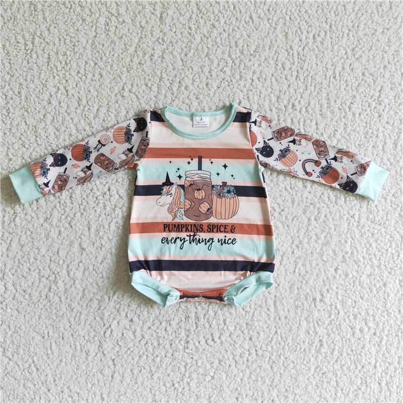 RTS LR0094 Unicorn Pumpkin Long Sleeve Bodysuit
