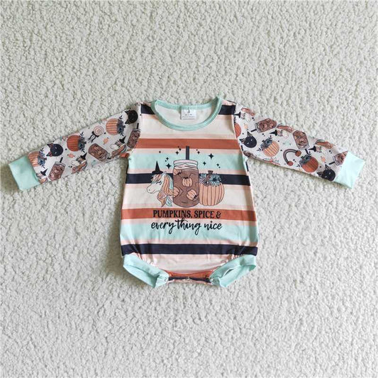 RTS LR0094 Unicorn Pumpkin Long Sleeve Bodysuit