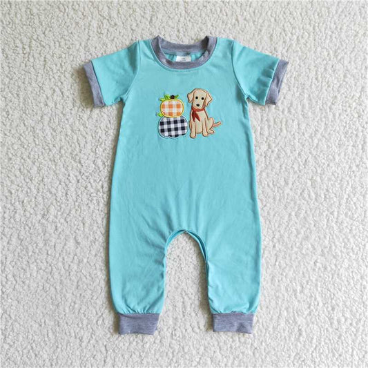 SR0069 Baby boys pumpkin dogs rompers