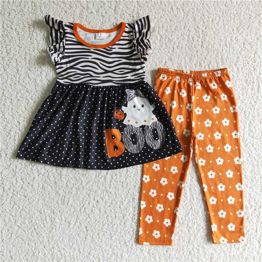 GSPO0169 Girls BOO ghost sleeve trousers suit