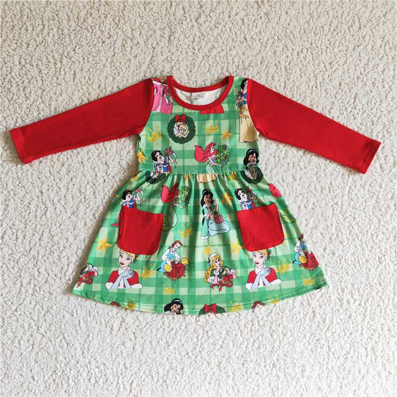 GLD0048  Baby girls princess red knee length dresses