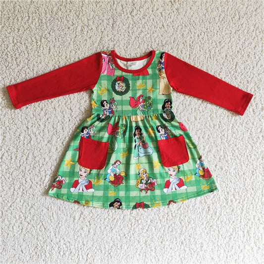 GLD0048  Baby girls princess red knee length dresses