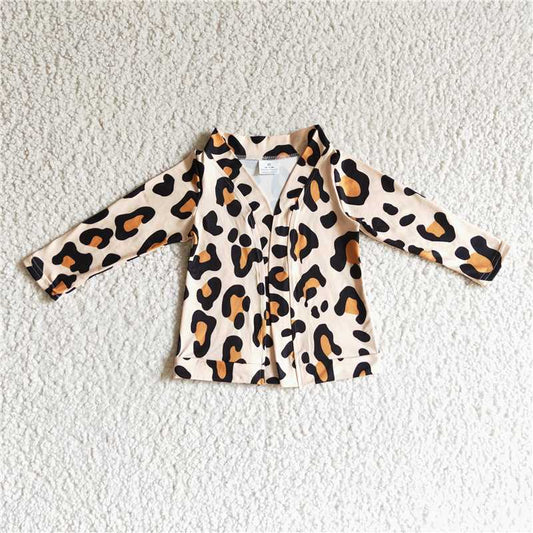 GT0038  Baby girls Fall Leopard jackets cardigans Tops