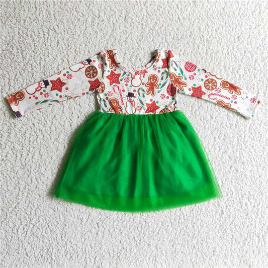 GLD0133  Baby girls Christmas snowman tutu dresses