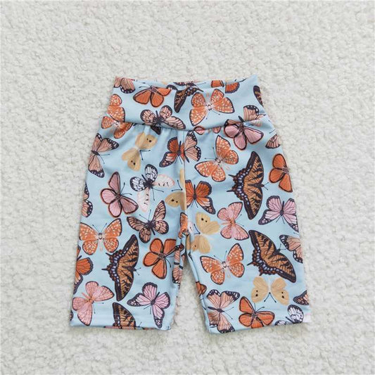 SS0031  Baby Kids Girls Biking Butterfly Colorful Summer Shorts