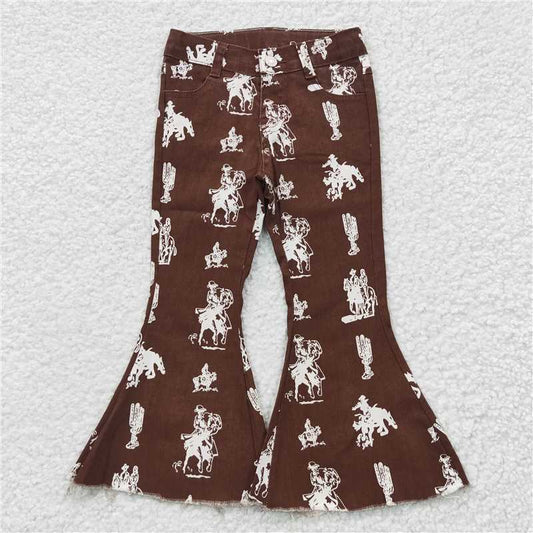 P0076  Baby Girls Rodeo Denim Bell Pants