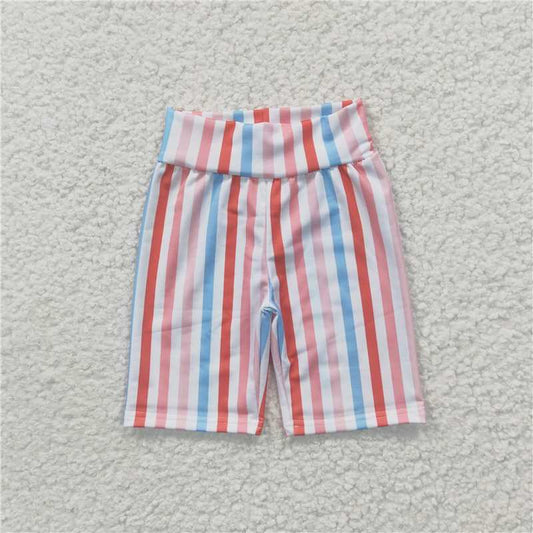 SS0030  Baby Kids Girls Biking Stripe Colorful Summer Shorts