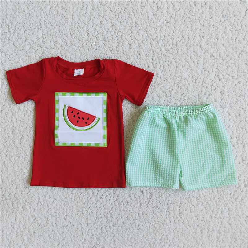 D5-11 Kids boys clothes short sleeve with shorts set-promotion 2024.4.27 $5.5