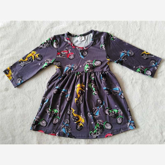 9.22 RTS NO MOQ（In stock）G2-20-6/* Baby Girls Winter Dress Motorcycle long-sleeved skirt