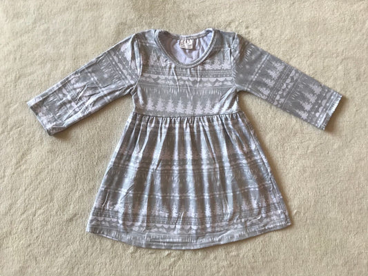 9.20 RTS NO MOQ（In stock）G3-8-7*./ Baby Girls Winter Dress White half circle off-white long-sleeved skirt