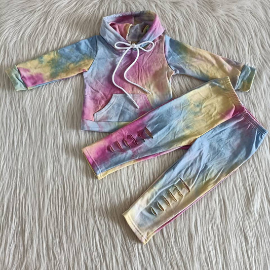 6 A25-27  Tie dye hoodie sets 4