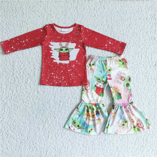 6 A33-27Cute bell bottom pants strong girls Christmas outfits