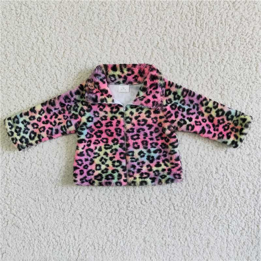 A23-26 Baby girls fall colorful leopard jackets