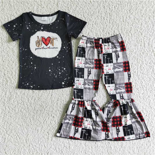 C12-1 Love gesture ladder climber red checkered trousers