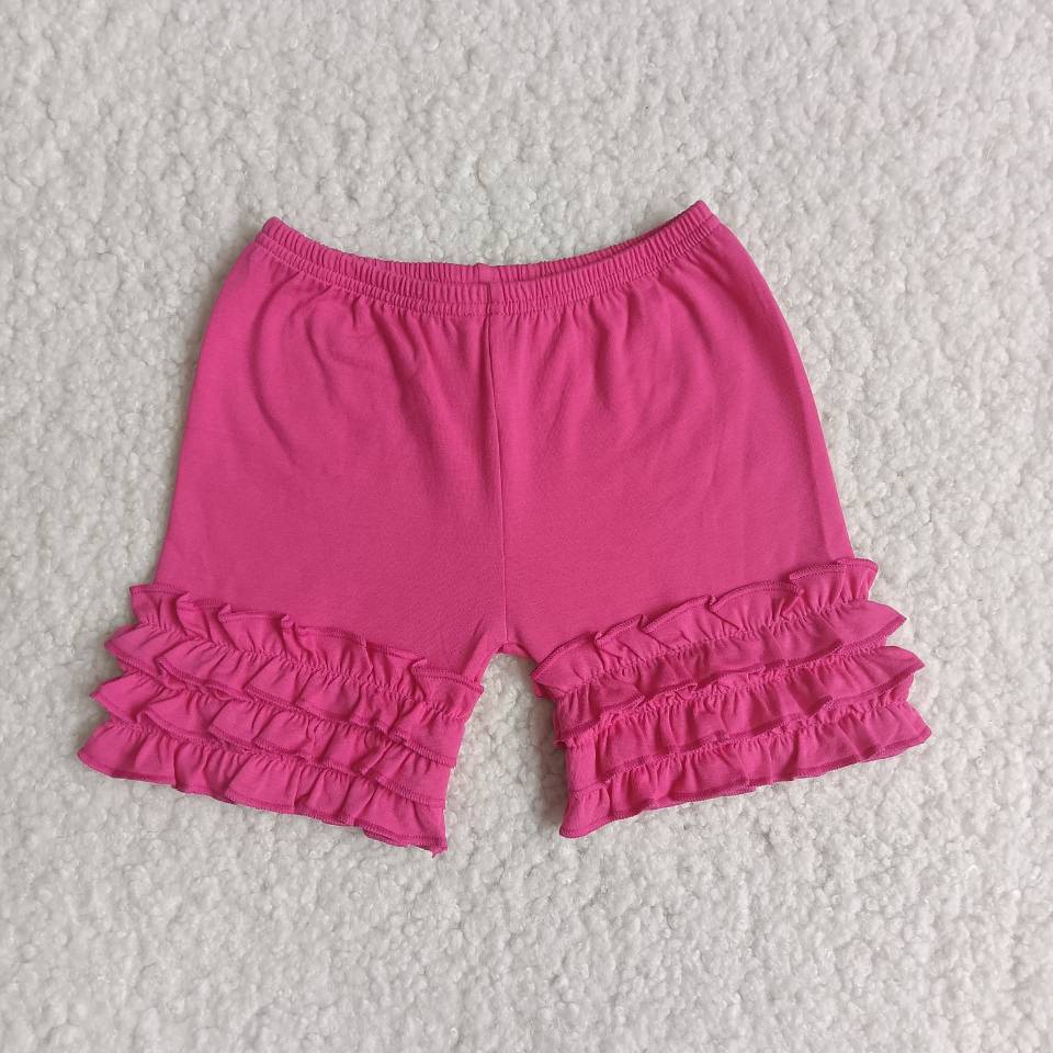 A14-14  Hotpink icing ruffle shorts