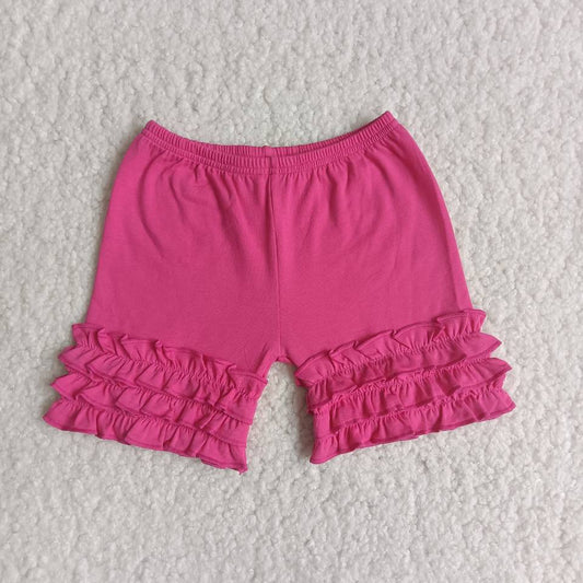 A14-14  Hotpink icing ruffle shorts
